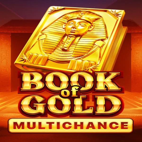 Book of Gold Multichance slot logo by Playson at Spinsino Casino