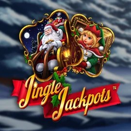 Jingle Jackpots online game logo by Dragon Gaming on spinsinocasinoo.com