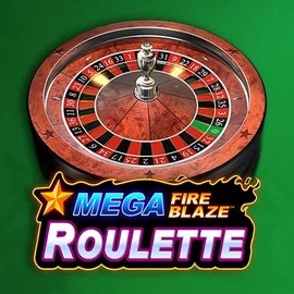 Mega Fire Blaze Roulette online game logo by Playtech on spinsinocasinoo.com