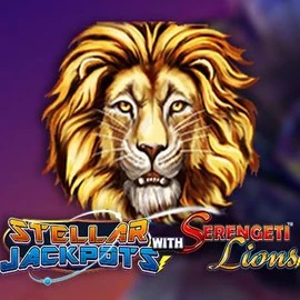 Jackpots logo of Stellar Jackpots with Serengeti Lions from Lightning Box Game at Spinsino Casino