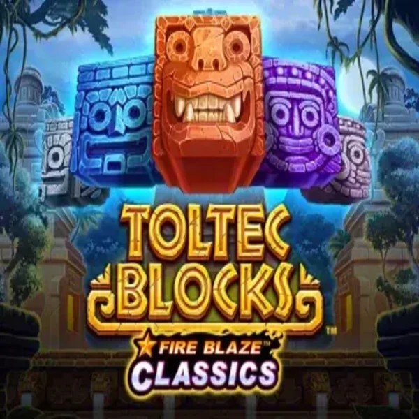 Fire Blaze: Toltec Blocks logo by Rarestone Gaming Spinsino Casino